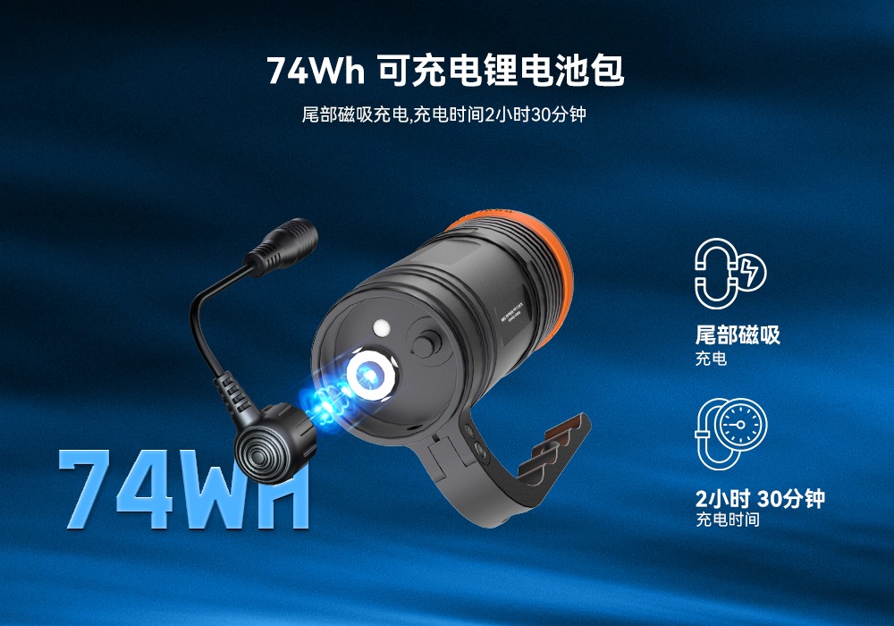 D920潛水(shuǐ)無線主燈,水(shuǐ)下(xià)技術主(zhǔ)燈,潛(qián)水照明燈,水(shuǐ)域救援照明,草莓视频官网OrcaTorch