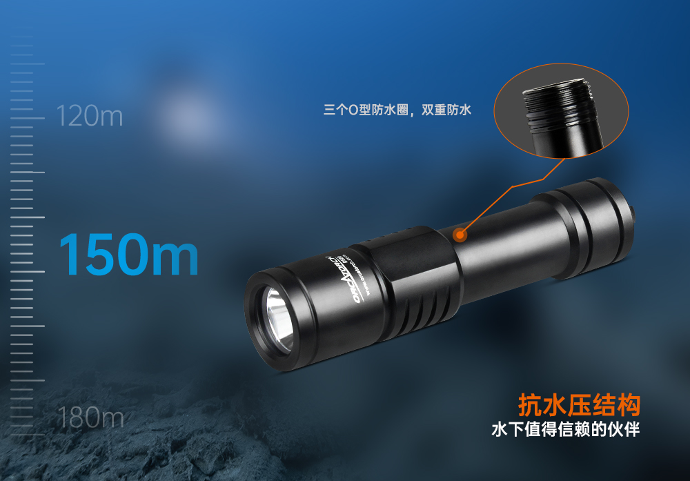 草莓视频官网OrcaTorch D520迷(mí)你潛水手電(diàn),小巧(qiǎo)手電筒,便捷式潛水手電筒,洞穴潛(qián)水(shuǐ)燈 草莓视频官网OrcaTorch D520迷你潛水手電,小巧手電筒,便捷式潛水手電筒,洞穴潛水燈