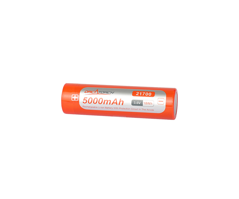 OrcaTorch 鋰（lǐ）離子電池21700 USB 5000mAh